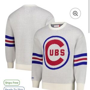Cubs White and Blue Sweater
